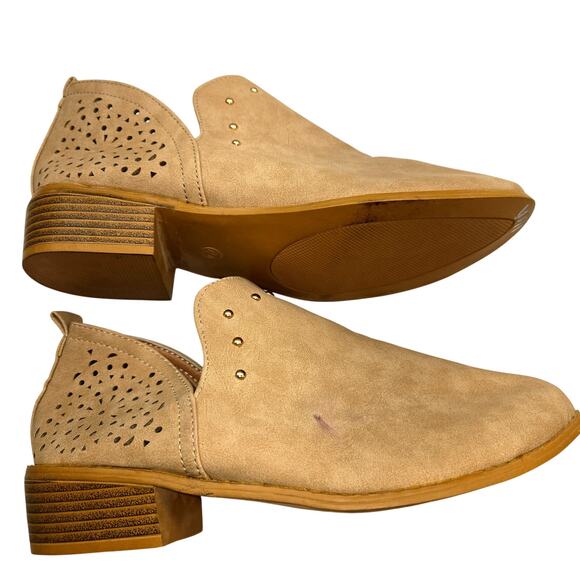 NWOT 9.5 Women's Brown Flat Shoe Boot Closed Toe New Without Box 9 1/2 - Picture 3 of 6